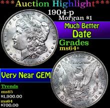 ***Auction Highlight*** 1904-p Morgan Dollar $1 Grades Choice+ Unc (fc)