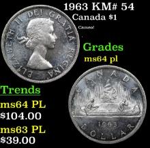 1963 Canada Dollar KM# 54 1 Grades Choice Unc PL