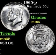 1965-p Kennedy Half Dollar 50c Grades GEM Unc