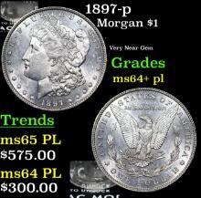 1897-p Morgan Dollar $1 Grades Choice Unc+ PL
