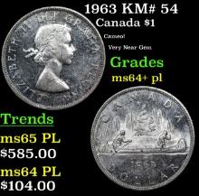1963 Canada Dollar KM# 54 1 Grades Choice Unc+ PL