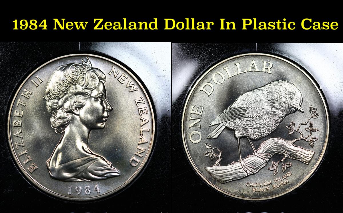 1984 New Zealand Dollar In Plastic Case