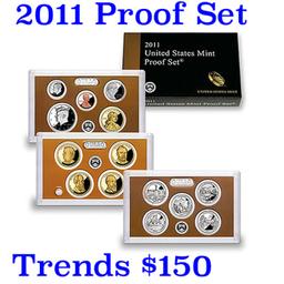 2011 Mint Proof Set In Original Case! 14 Coins Inside!