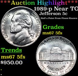***Auction Highlight*** 1989-p Jefferson Nickel Near TOP POP! 5c Graded ms67 5fs BY SEGS (fc)