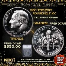 Proof ***Auction Highlight*** 1960 Roosevelt Dime TOP POP! 10c Graded pr69 DCAM BY SEGS (fc)