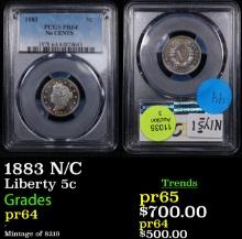 Proof PCGS 1883 N/C Liberty Nickel 5c Graded pr64 By PCGS