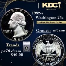 Proof 1982-s Washington Quarter 25c Graded pr70 dcam BY SEGS