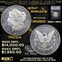***Auction Highlight*** 1879-p Morgan Dollar 1 Graded ms64+ DMPL By SEGS (fc)