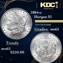1884-o Morgan Dollar 1 Grades GEM Unc
