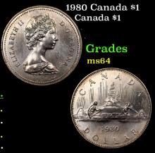 1980 Canada $1 Canada Dollar 1 Grades Choice Unc