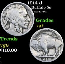1914-d Buffalo Nickel 5c Grades vg, very good