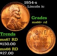 1954-s Lincoln Cent 1c Grades GEM++ RD