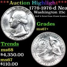 ***Auction Highlight*** 1776-1976-d Washington Quarter Near TOP POP! 25c Graded ms67+ BY SEGS (fc)