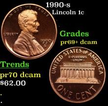 Proof 1990-s Lincoln Cent 1c Grades GEM++ Proof Deep Cameo