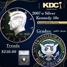 Proof 2007-s Silver Kennedy Half Dollar 50c Graded pr69+ dcam BY SEGS