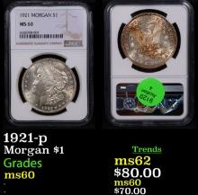 NGC 1921-p Morgan Dollar 1 Graded ms60 By NGC