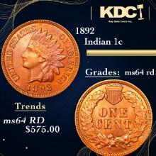 1892 Indian Cent 1c Grades Choice Unc RD