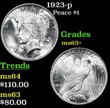 1923-p Peace Dollar 1 Grades Select+ Unc