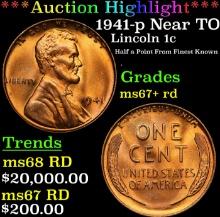 ***Auction Highlight*** 1941-p Lincoln Cent Near TOP POP! 1c Graded GEM++ RD By USCG (fc)