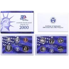 2000 United States Mint Proof Set 10 coins