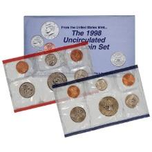 1998 United States Mint Set in Original Government Packaging, 10 Coins Inside!