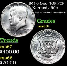 1973-p Kennedy Half Dollar Near TOP POP! 50c Grades GEM++ Unc