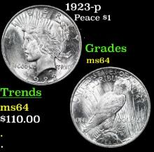 1923-p Peace Dollar 1 Grades Choice Unc