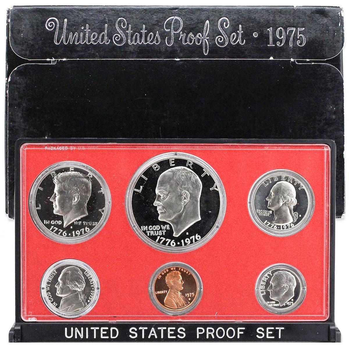 1975 United States Mint Proof Set 6 coins
