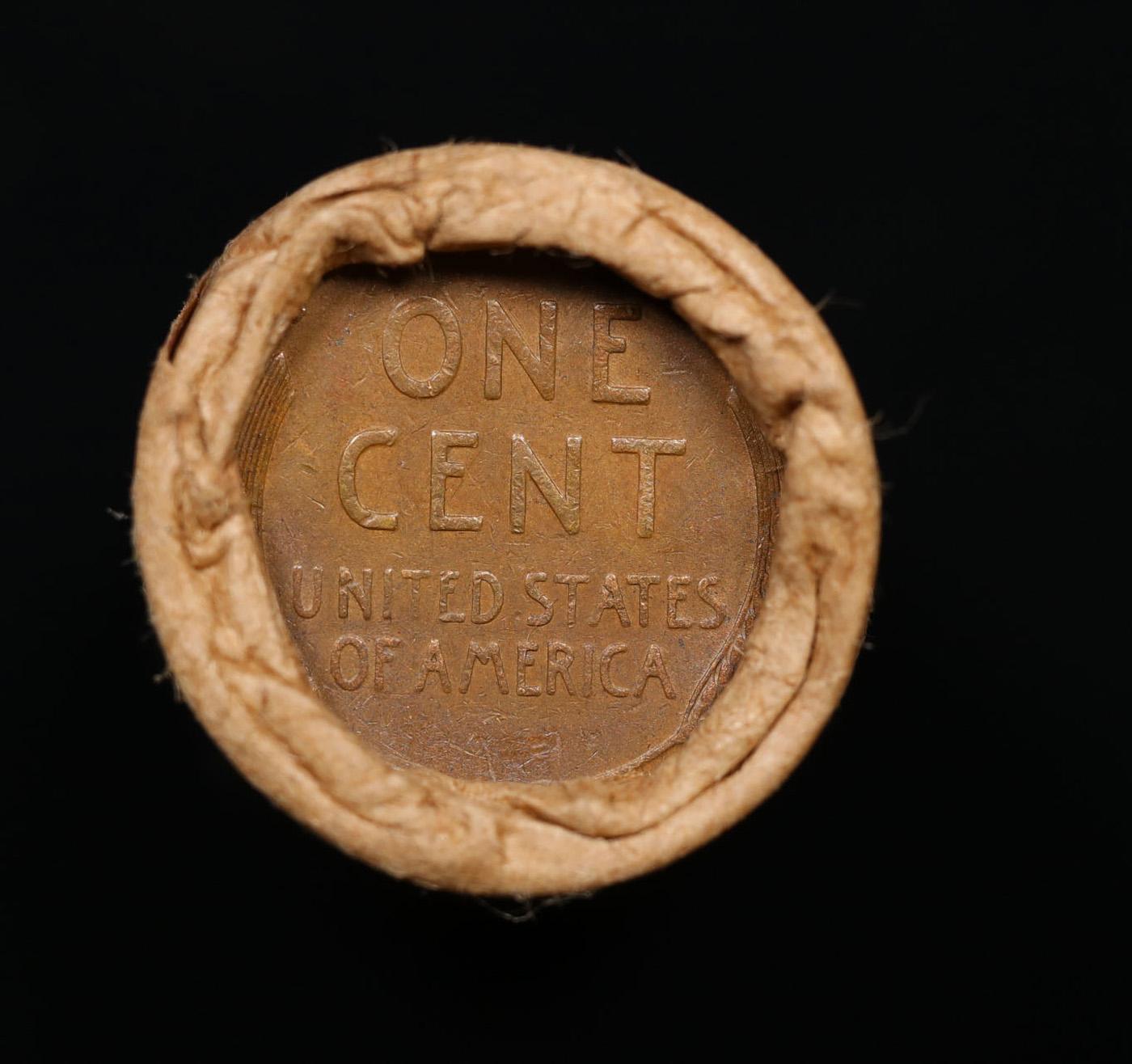 Lincoln Wheat Cent 1c Mixed Roll Orig Brandt McDonalds Wrapper, 1919-s end, Wheat other end