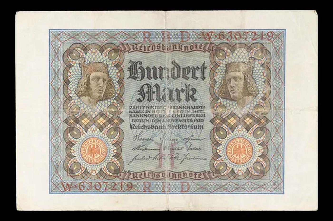 1920 Germany (Weimar Republic) 100 Marks Banknote P# 69a Grades vf++