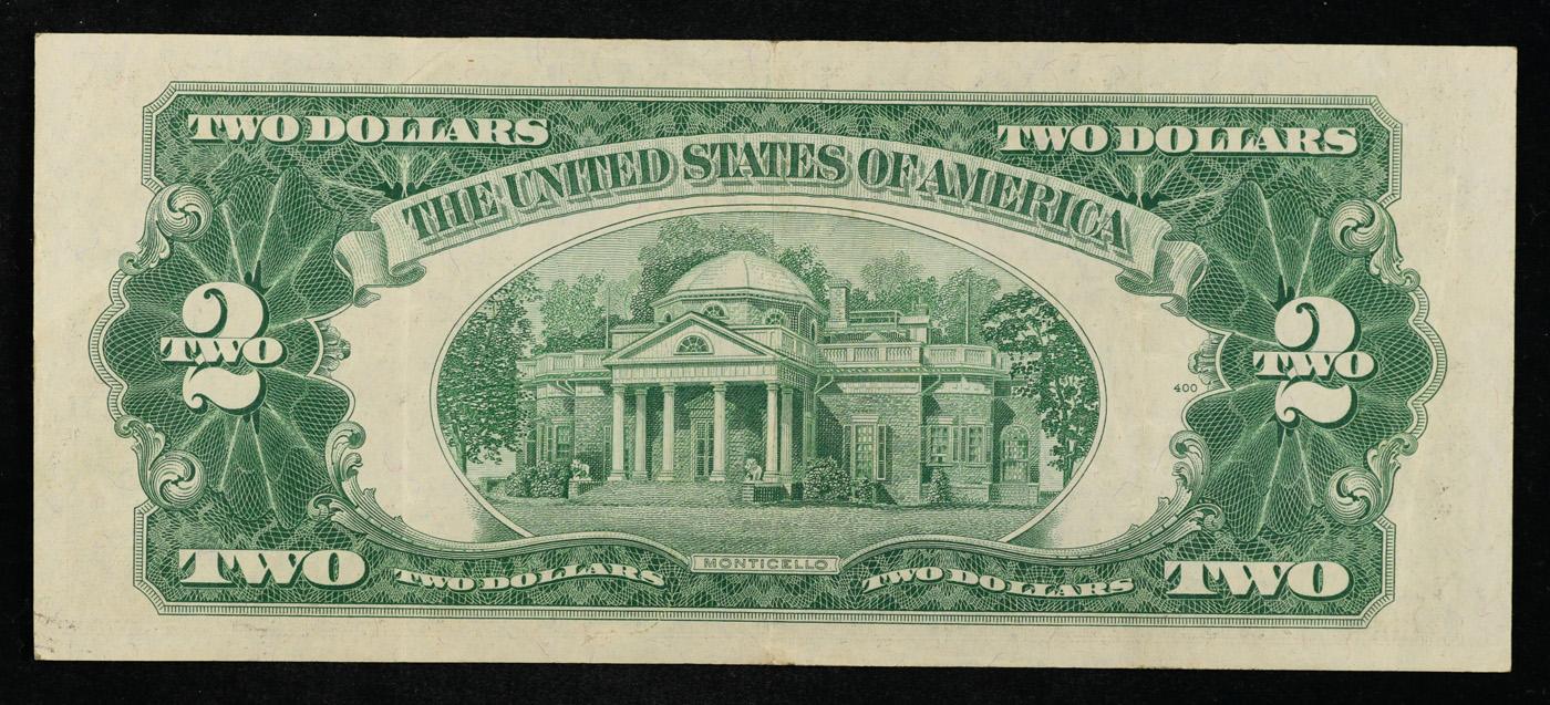 1953 $2 Red Seal United States Note Grades Select AU