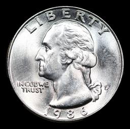 1986-d Washington Quarter 25c Grades GEM++ Unc