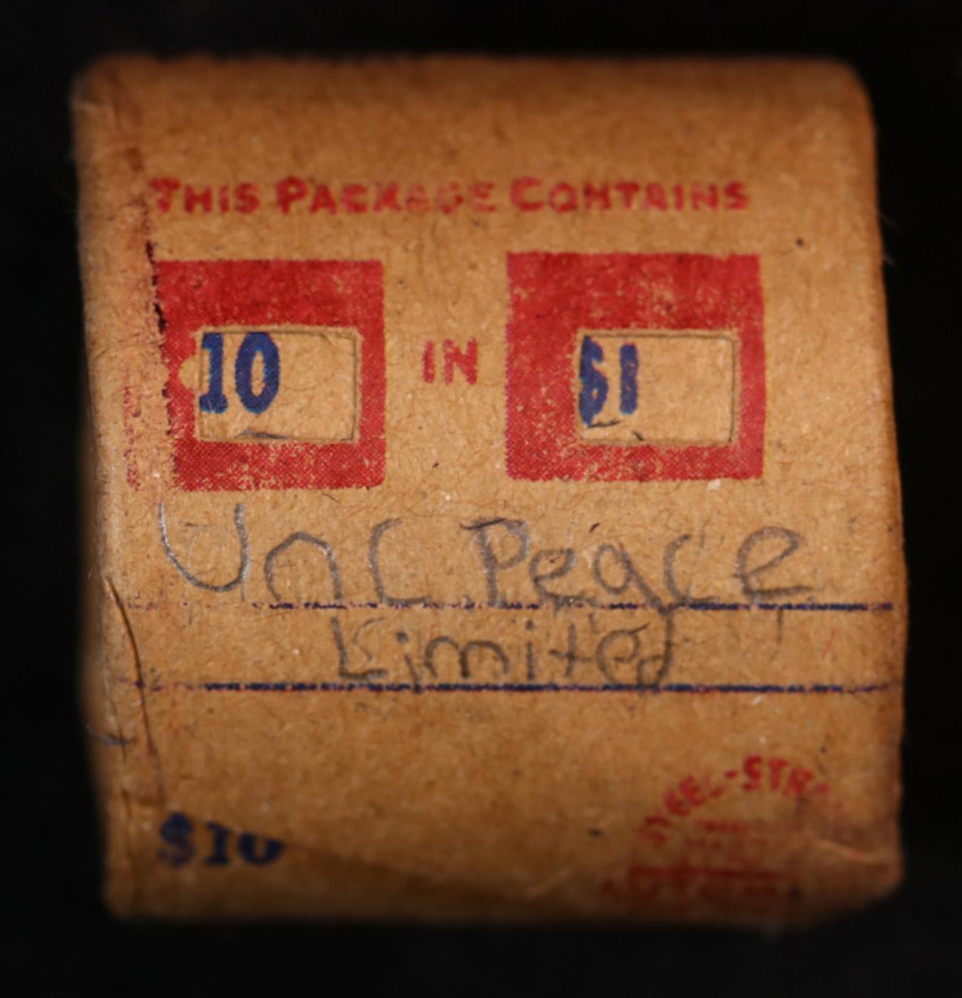 *Uncovered Hoard* - Covered End Roll - Marked "Unc Peace Limited" - Weight shows x10 Coins (FC)