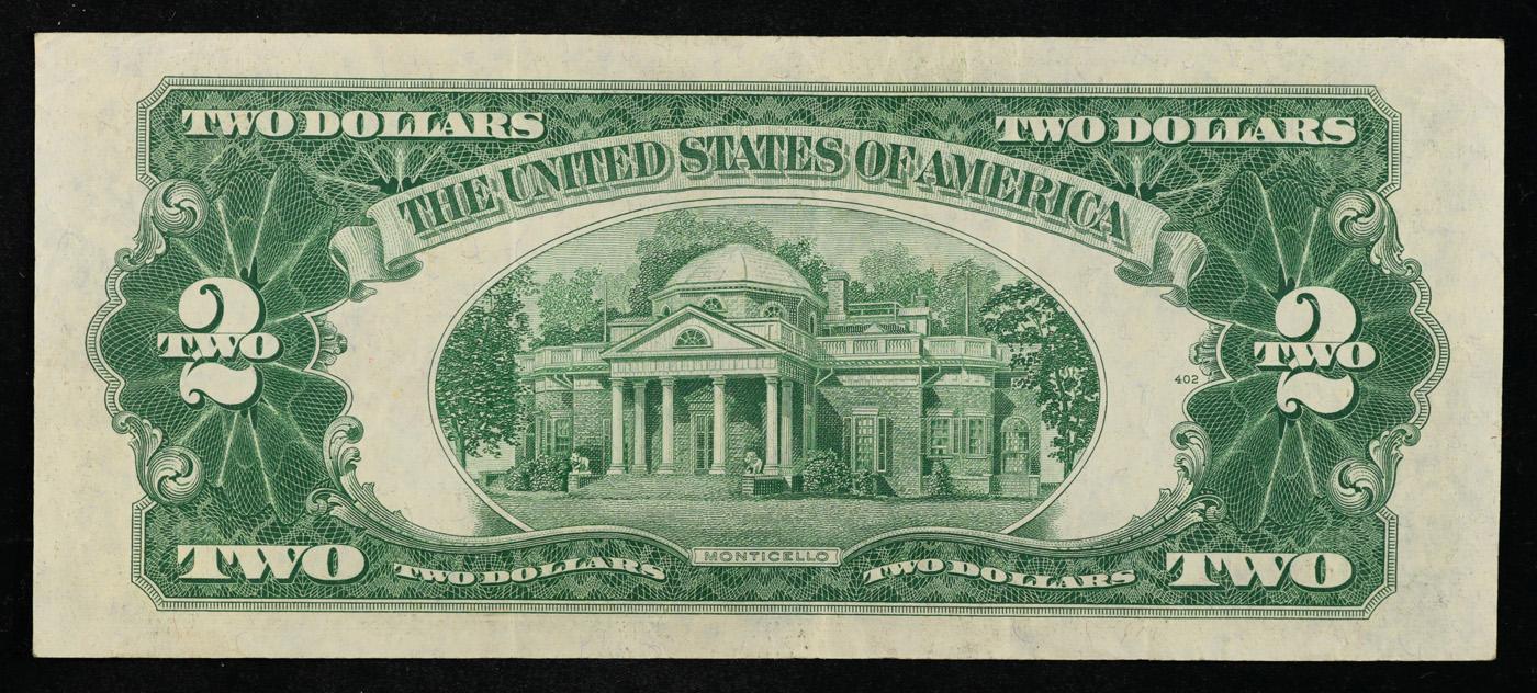 1953 $2 Red Seal United States Note Grades Select AU