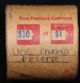 High Value! - Covered End Roll - Marked "Unc Morgan Reserve" - Weight shows x10 Coins (FC)