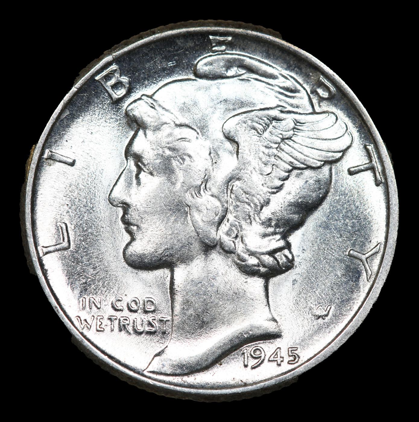 1945-p Mercury Dime 10c Grades GEM++ Unc