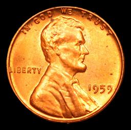 1959-p Lincoln Cent 1c Grades GEM+ Unc RD