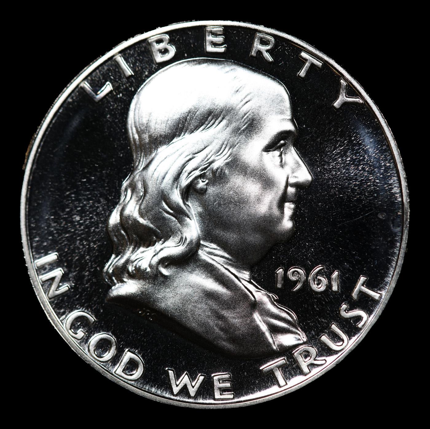 Proof 1961 Franklin Half Dollar 50c Graded pr67+ CAM BY SEGS