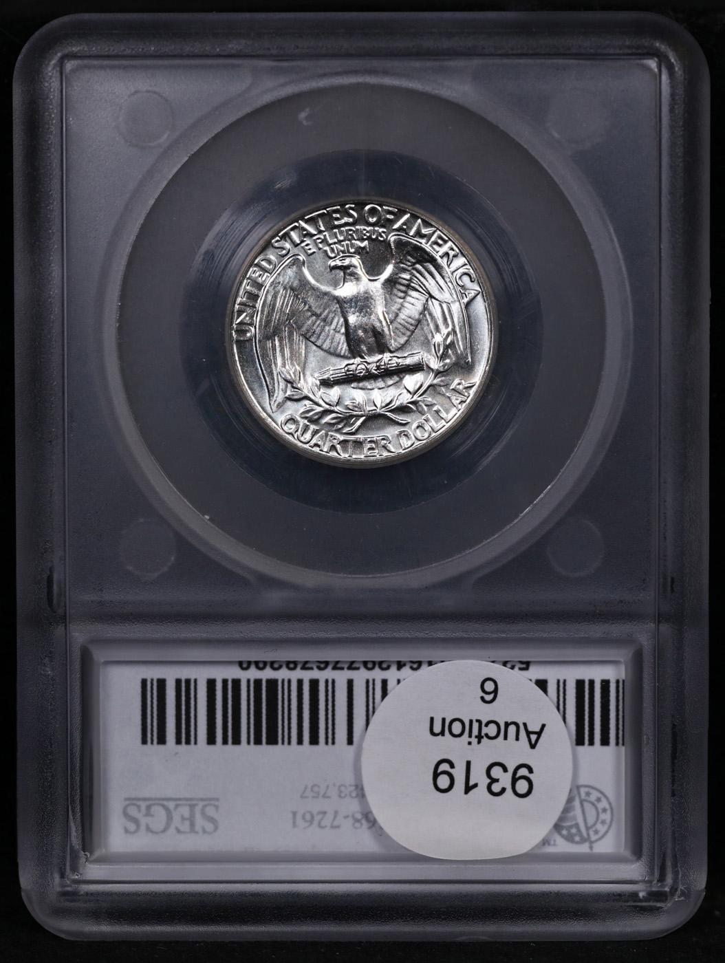 ***Auction Highlight*** 1964-p Washington Quarter Near Top Pop! 25c Graded ms67 BY SEGS (fc)