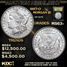 ***Auction Highlight*** 1897-o Morgan Dollar $1 Graded Select+ Unc By USCG (fc)