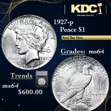 1927-p Peace Dollar $1 Graded ms64 By SEGS