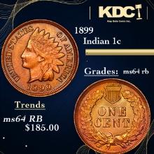 1899 Indian Cent 1c Grades Choice Unc RB