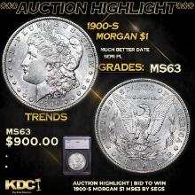 ***Auction Highlight*** 1900-s Morgan Dollar $1 Graded ms63 By SEGS (fc)