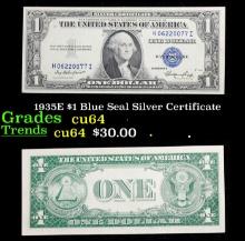 1935E $1 Blue Seal Silver Certificate Grades Choice CU