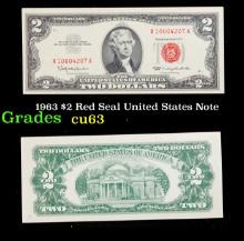 1963 $2 Red Seal United States Note Grades Select CU