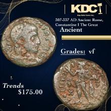 307-337 AD Ancient Rome, Constantine I The Great Ancient Grades vf