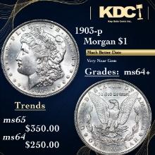 1903-p Morgan Dollar $1 Grades Choice+ Unc