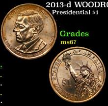 2013-d WOODROW WILSON Presidential Dollar 1 Grades GEM++ Unc