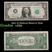 1963 $1 Federal Reserve Note Grades vf++