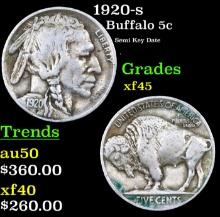1920-s Buffalo Nickel 5c Grades xf+